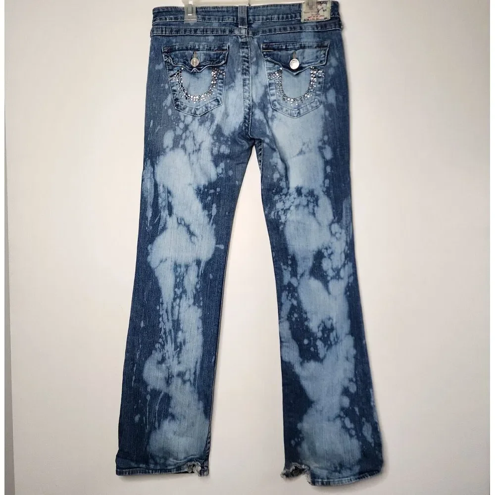 True Religion Women's HI-Rise Boot Cut Jean's Size 32 x 32 Blue SEE PICTURES - Picture 3 of 12